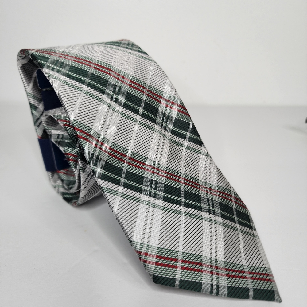 STAFFORD Multi Color Plaid Tie.